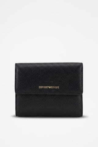 Portefeuille en cuir - Noir - Emporio Armani