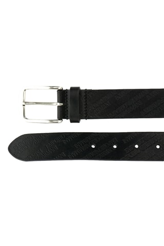 Ceinture en cuir - Noir - Emporio Armani