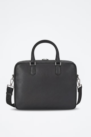 Porte-documents en cuir - Noir - Emporio Armani