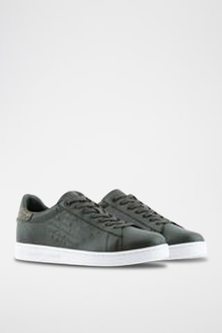 Baskets en cuir - Vert foncé - EA7