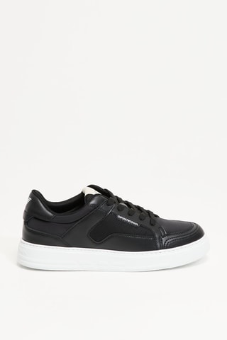 Baskets en cuir de veau - Noir - EA7