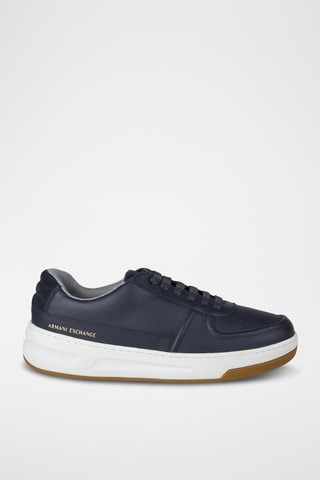 Baskets en cuir - Bleu marine - Armani Exchange