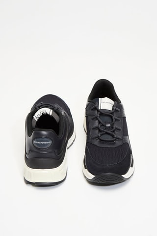 Baskets en cuir - Bleu marine - EA7