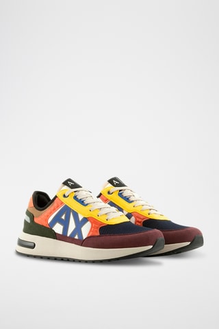 Baskets - Bordeaux et kaki - Armani Exchange