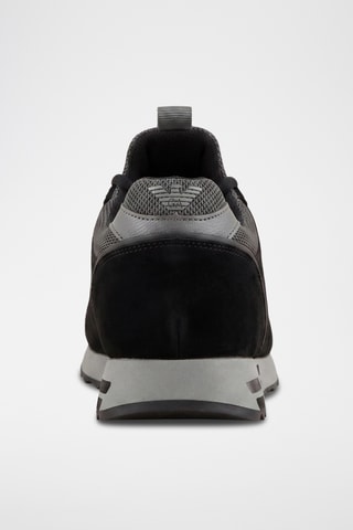 Baskets en nubuck - Noir - Emporio Armani