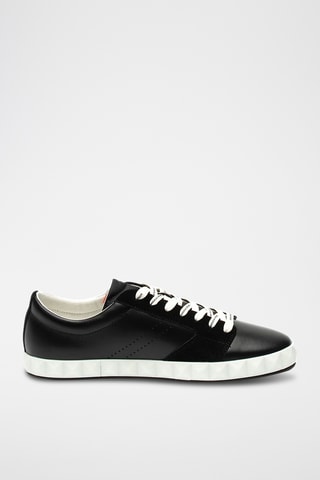 Baskets en cuir - Noir - Emporio Armani