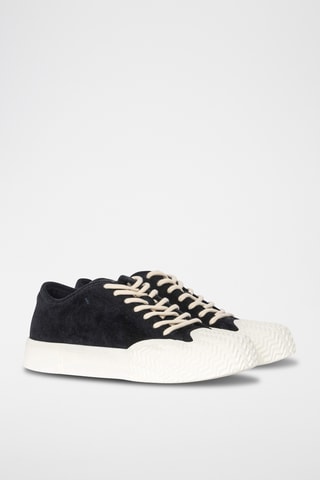 Baskets en nubuck - Bleu marine - Emporio Armani