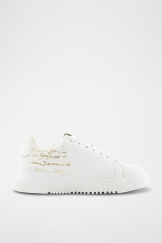 Baskets en cuir - Blanc - Emporio Armani