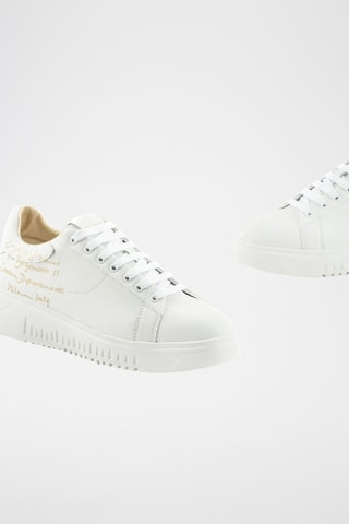 Baskets en cuir - Blanc - Emporio Armani