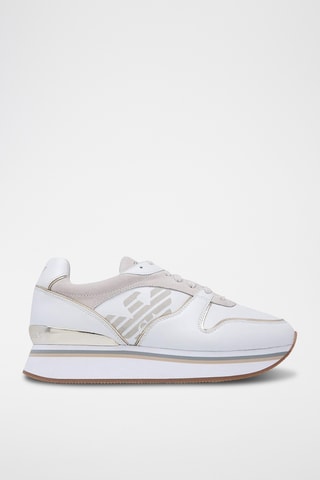 Baskets en cuir - Blanc - Emporio Armani