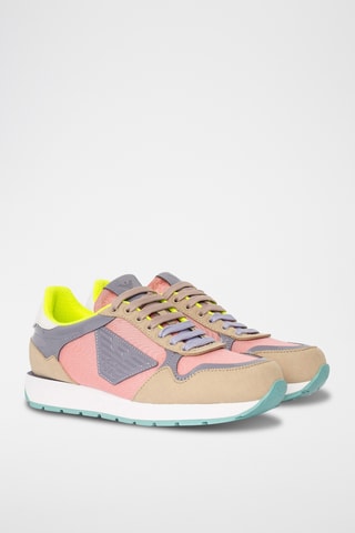 Baskets en cuir - Rose - Emporio Armani