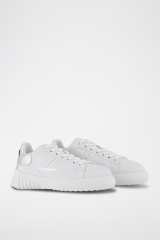 Baskets en cuir - Blanc - Emporio Armani