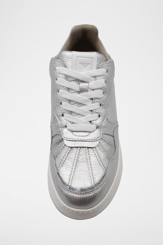 Baskets en cuir - Argenté - Emporio Armani