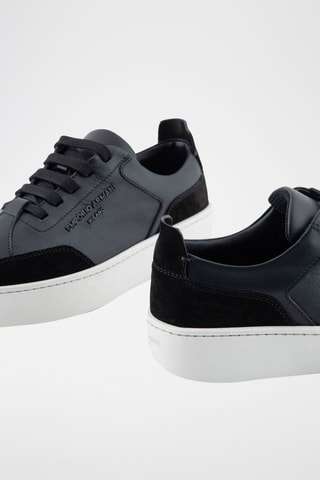 Baskets en cuir - Noir - Emporio Armani
