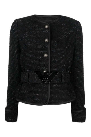 Veste en laine vierge - Noir - Emporio Armani