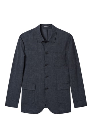 Veste en laine - Bleu nuit - Emporio Armani