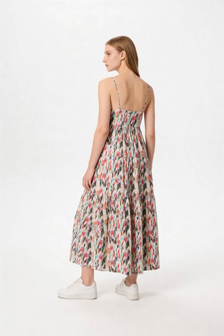 Robe longue - Ecru et rouge - Emporio Armani