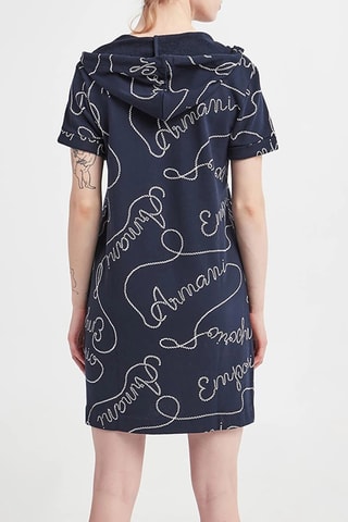 Robe de plage à capuche - Bleu marine - Emporio Armani