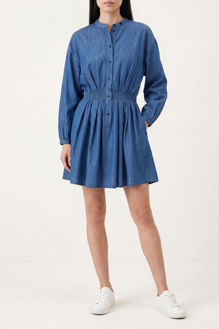 Robe patineuse en jean - Bleu - Emporio Armani