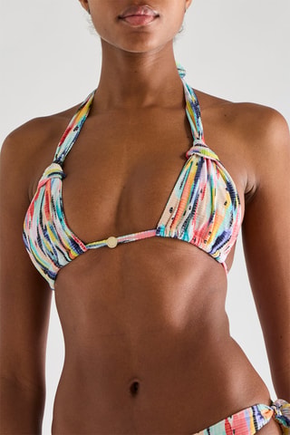 Maillot 2 pièces - Ecru et turquoise - Emporio Armani