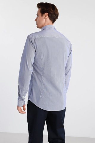 Chemise regular - Bleu et blanc - Emporio Armani
