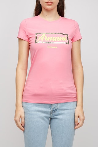 T-shirt - Rose poudré et jaune - Armani Exchange