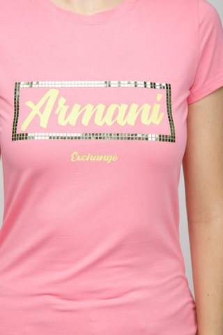 T-shirt - Rose poudré et jaune - Armani Exchange