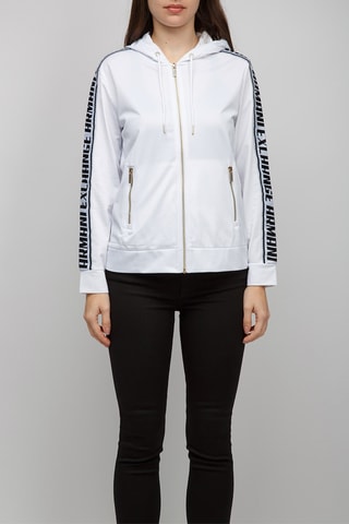 Sweat à capuche - Blanc et noir - Armani Exchange