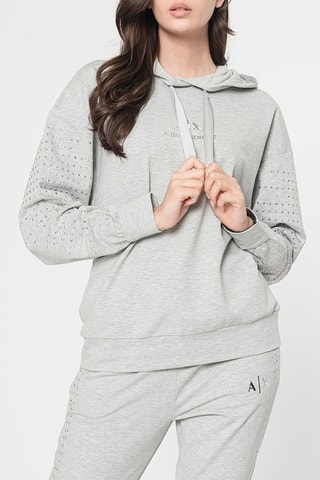 Sweat à capuche - Gris chiné - Armani Exchange