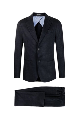 Veste et pantalon en laine - Bleu marine - Emporio Armani