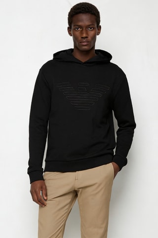 Sweat à capuche - Noir - Emporio Armani