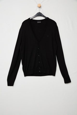 Gilet en laine vierge - Noir - Emporio Armani