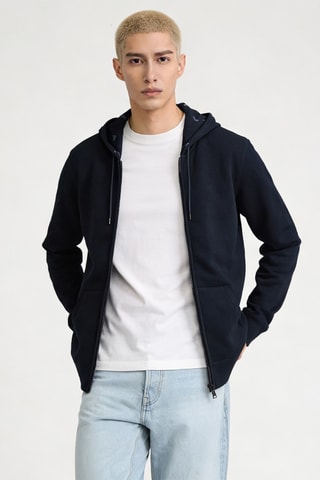 Sweat à capuche - Bleu marine - Emporio Armani