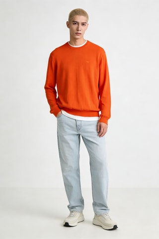Pull en laine vierge - Orange - Emporio Armani