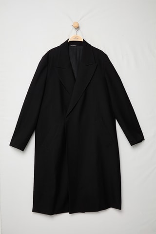 Manteau en laine vierge - Noir - Emporio Armani