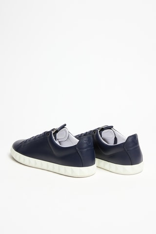 Baskets en cuir - Bleu nuit - Emporio Armani