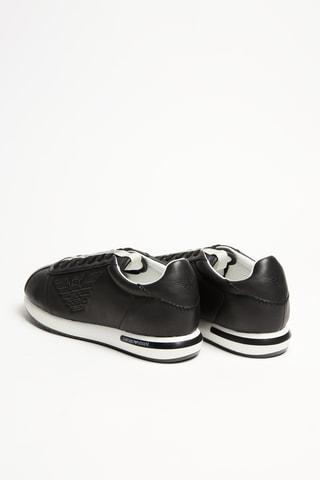 Baskets en cuir - Noir et blanc - Emporio Armani