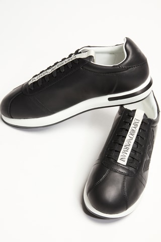 Baskets en cuir - Noir et blanc - Emporio Armani