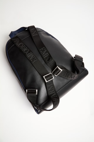 Sac à dos en cuir - Noir - Emporio Armani