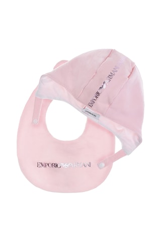 Bonnet et bavoir - Rose - Emporio Armani