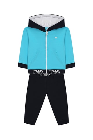 Sweat à capuche et pantalon - Turquoise - Emporio Armani