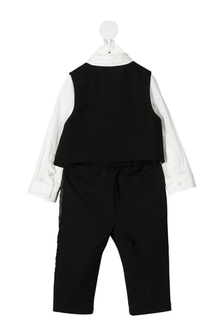 Ensemble 3 pièces en laine vierge - Noir - Emporio Armani