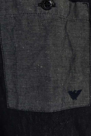 Chemise en lin - Bleu marine - Emporio Armani