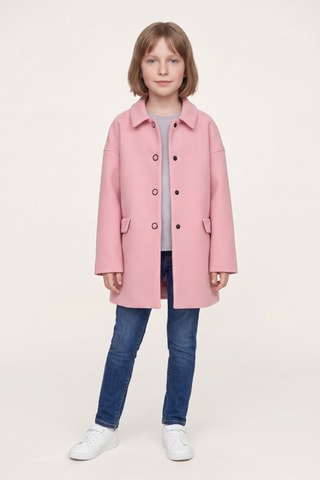 Manteau en laine vierge - Rose - Emporio Armani