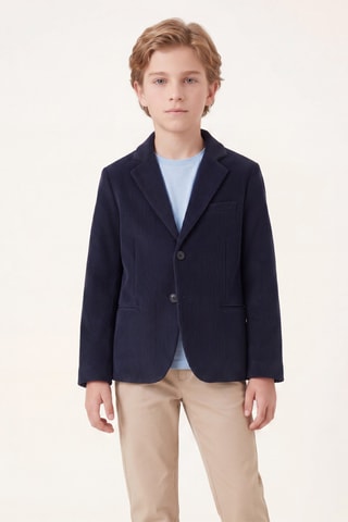 Veste en velours - Bleu marine - Emporio Armani