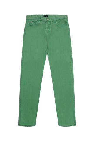 Jean en lin - Vert - Emporio Armani