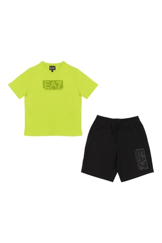 T-shirt et short - Vert citron et noir - EA7