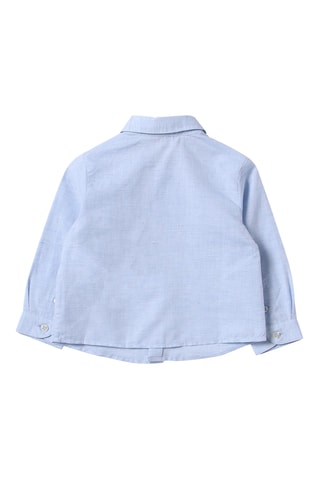 Chemise en lin - Bleu clair - Emporio Armani