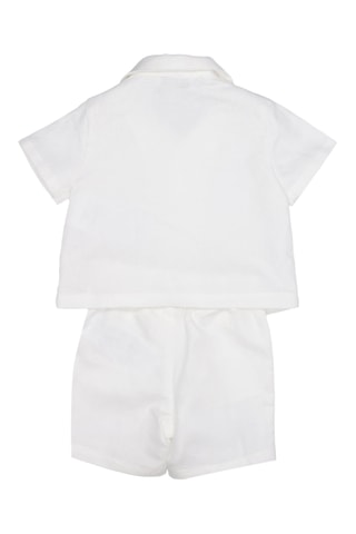 Chemise et short en lin - Blanc - Emporio Armani