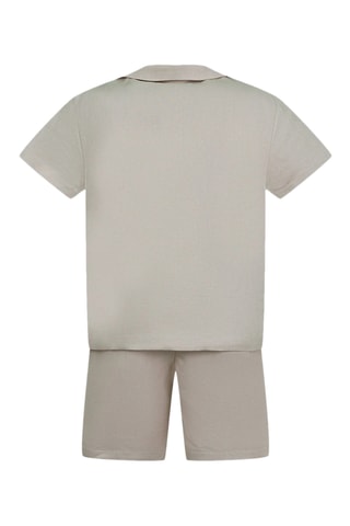 Chemise et short en lin - Beige - Emporio Armani